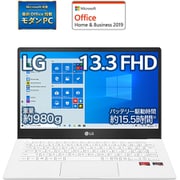 LG UltraPC 13.3インチノートパソコン/AMD Ryzen 5 4500U/メモリ 8GB/SSD 512GB/Windows 10 Home (64bit)/Microsoft Office Home & Business 2019/重量980g/最大15.5時間駆動/FreeSync対応/White 13U70P-GR54J1