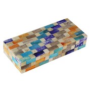 収納ケース モザイク レクタングルボックス パープル