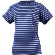 ウールボーダー Tシャツ ショートスリーブ WOOL BORDER T-SHIRT SS W MIV01780 BLUE DEPTHS 8731 Mサイズ（日本：Lサイズ） [アウトドア カットソー レディース]