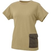 ワシ プラス クルー ショートスリーブ WASHI CREW SS W MIV01870 LIGHT SAND 7098 Mサイズ（日本：Lサイズ） [アウトドア カットソー レディース]