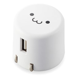 USB AC充電器 MPA-ACU08シリーズ 9W USB-A×1 スイングプラグ採用 ホワイトフェイス MPA-ACU08WF