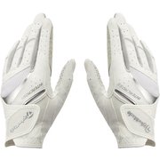 TM 20SS 2WSGL-CCN53 WH/SV 18 U31235 [ゴルフグローブ ウィメンズ インタークロス グローブ ペア 18cm ホワイト/シルバー]