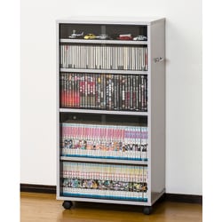 【新品・送料無料】ＣＤビデオ収納　ワイド型 (シルバー/ブラック) (ブラウン) ヨドバシ.com - クロシオ 97309 [CDビデオ収納 ワイド型