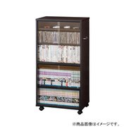 27045 [CDビデオ収納 ワイド型 ブラウン]