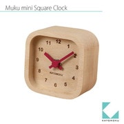 KATOMOKU カトモク ムク ミニスクエアクロック km-25アカ