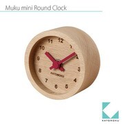 KATOMOKU カトモク ムク ミニラウンドクロック km-26アカ