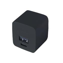 USB AC充電器 合計12W USB-A×1/USB-C×1 端末自動識別IC搭載 折りたたみプラグ採用 ブラック AC-017