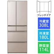 冷蔵庫 HWタイプ 602L フレンチドア 6ドア クリスタルシャンパン R-HW60R XN