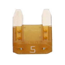ミニ平型ヒューズ 5A（約11×16×4mm）5個入り 3675