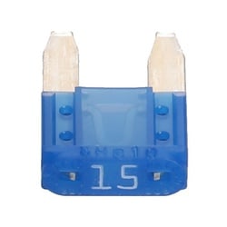 ミニ平型ヒューズ 15A（約11×16×4mm）5個入り 3678