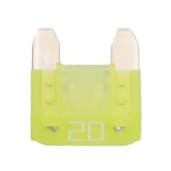 ミニ平型ヒューズ 20A（約11×16×4mm）5個入り 3679