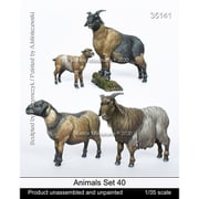 Man35141 1/35 レジン製フィギュア 動物セット40 山羊の群れセット [組立式プラスチックモデル]