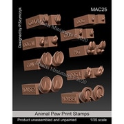 MAC25 1/35 ジオラマツール 動物の足跡スタンプツールセット [プラモデル用品]
