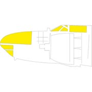 EDUJX272 1/32 ディティールアップパーツ A-26Cインベーダー「Tフェース」両面塗装マスクシール （ホビーボス用） [プラモデル用品]
