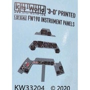 KW3D1321004 1/32 3Dデカールシートシリーズ WW.II ドイツ軍 FW190 計器パネル [プラモデル用パーツ]
