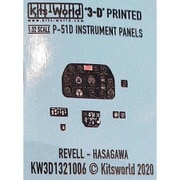 KW3D1321006 1/32 3Dデカールシートシリーズ WW.II アメリカ軍 P-51Dマスタング 計器パネル [プラモデル用パーツ]