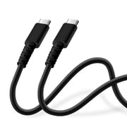 やわらかケーブル USB-C to USB-C PD対応 0.5m ブラック PG-YWCC05BK