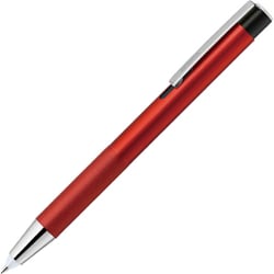 油性ボールペン ライトライトα 0.7mm ノック式 ライト機能付き 白色LED 蓄光パーツ搭載 アルミボディ インク色：黒 本体色：レッド P-BA96-R