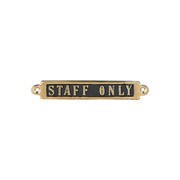 GS559-326ST [サインプレート BRASS SIGN（ブラスサイン） STAFF ONLY]