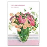 Fujico Hashimoto A4クリアフォルダー Rose Collection ストライプクロスとローズ CF-121