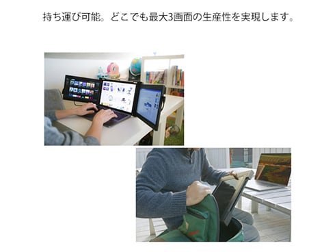 JAPANNEXT 2画面ディスプレイJN-TRI-IPS116FHDR