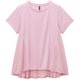 ドライミックスハイブリッドティー DRYMIX HYBRID TEE DC721112 パウダーピンク(PN) Mサイズ [フィットネス ヨガ シャツ レディース]