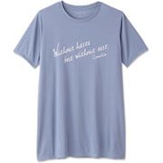 ロングレングスプリントティー LONG LENGTH PRINT TEE DC721128 アイリスブルー(IL) Mサイズ [フィットネス ヨガ シャツ レディース]