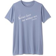 ロングレングスプリントティー LONG LENGTH PRINT TEE DC721128 アイリスブルー(IL) Lサイズ [フィットネス ヨガ シャツ レディース]