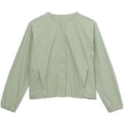 ストレッチダブルウィーブワイドジャケット STRETCH DOUBLE WEAVE WIDE JACKET DC321105 セージグリーン(SN) Lサイズ [フィットネス ヨガ ジャケット レディース]