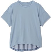 バックプリーテッドティー BACK PLEATED TEE DC521116 ベビーブルー(BE) Lサイズ [フィットネス ヨガ パンツ レディース]