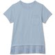 ハイブリッドプリーテッドティー HYBRID PLEATED TEE DC521117 ベビーブルー(BE) Lサイズ [フィットネス ヨガ パンツ レディース]