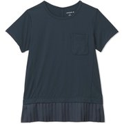 ハイブリッドプリーテッドティー HYBRID PLEATED TEE DC521117 スチールネイビー(NS) Lサイズ [フィットネス ヨガ パンツ レディース]