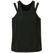エニーモーションタンクトップ ANYMOTION TANK TOP DA121101 ブラック(K) Lサイズ [フィットネス ヨガ カップ付きシャツ レディース]
