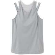 エニーモーションタンクトップ ANYMOTION TANK TOP DA121101 ミックスグレー(Z) Mサイズ [フィットネス ヨガ カップ付きシャツ レディース]