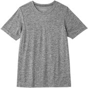 ノンストレスロングレングスワイドティー NON STRESS LONG LENGTH WIDE TEE DA721108 ブラックミックス(KM) Mサイズ [フィットネス シャツ レディース]