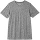 ノンストレスロングレングスワイドティー NON STRESS LONG LENGTH WIDE TEE DA721108 ブラックミックス(KM) Lサイズ [フィットネス シャツ レディース]