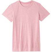ノンストレスショートスリーブティー NON STRESS S/S TEE DA70103 ヘザーピンク(HZ) Lサイズ [フィットネス ヨガ シャツ レディース]