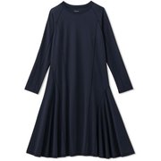 ラインスティッチロングスリーブワンピース LINE STITCH L/S ONE-PIECE DEAR521301 クールネイビー(CV) Mサイズ [フィットネス ヨガ ワンピース レディース]