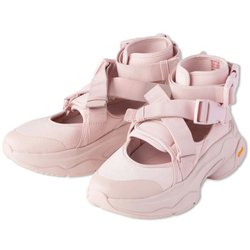 ピンク バレエシューズ ダブルストラップ バレエシューズ 布製 スプリットソール キャンバス地 幅広 履口
