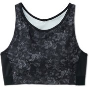 フラワープリントミドルトップ FLOWER PRINT MIDDLE TOP DC121106P ブラック(K) Sサイズ [スポーツブラ]
