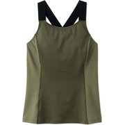 ダブルフェイスミドルトップフェイスタンクトップ DOUBLE FACE TANK TOP DC121107 ダークオリーブ(DV) Mサイズ [フィットネス ヨガ シャツ レディース]