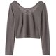 シアースラブロングスリーブカバートップ SHEER SLUB L/S COVER TOP DC521108 ダブグレー(DY) Lサイズ [フィットネス ヨガ シャツ レディース]