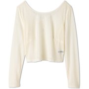 シアースラブロングスリーブカバートップ SHEER SLUB L/S COVER TOP DC521108 ジャスミンホワイト(JW) Lサイズ [フィットネス ヨガ シャツ レディース]