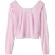 シアースラブロングスリーブカバートップ SHEER SLUB L/S COVER TOP DC521108 パウダーピンク(PN) Mサイズ [フィットネス ヨガ シャツ レディース]