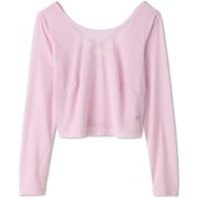 シアースラブロングスリーブカバートップ SHEER SLUB L/S COVER TOP DC521108 パウダーピンク(PN) Lサイズ [フィットネス ヨガ シャツ レディース]