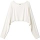 ダンスキンアロンジェカバーアップトップ DANSKIN ALLONGE COVER UP TOP DC521106 ジャスミンホワイト(JW) Lサイズ [フィットネス ヨガ シャツ レディース]