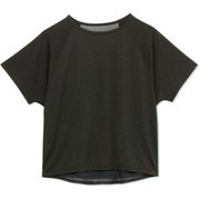ハイブリッドベントチュールカバートップ HYBRID VENT TULLE COVER TOP DC721109 ブラック(K) Mサイズ [フィットネス ヨガ シャツ レディース]