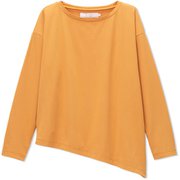 ダイアゴナルヘムプルオーバー DIAGONAL HEM PULL OVER DMF521105 ダークオレンジ(DO) サイズ3 [フィットネス ヨガ シャツ レディース]