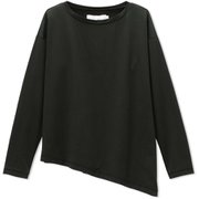 ダイアゴナルヘムプルオーバー DIAGONAL HEM PULL OVER DMF521105 ブラック(K) サイズ3 [フィットネス ヨガ シャツ レディース]