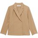シェルタリングダブルブレステッドジャケット SHELTERING DOUBLE BREASTED JACKET DMF321100 ライトベージュ(BL) サイズ2 [フィットネス ヨガ ジャケット レディース]